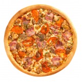 Пицца со свининой и вялеными помидорами